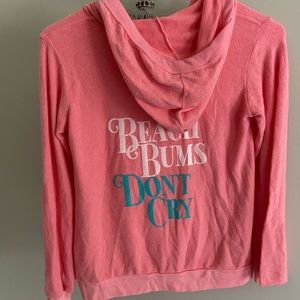 NWOT Wildfox “Beach Bums Don’t Cry” BBJ jersey vacation Hoodie 10